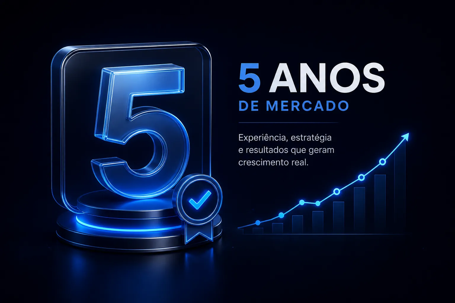 5 anos de mercado, experiência, estratégia e resultados que geram crescimento real